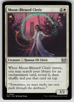 Moon-Blessed Cleric Uncommon Commander: Duskmourn: House of Horror 69 MTG NM - Image 1