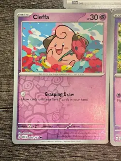 POKEMON 2 REV HOLO CLEFAIRY 081/197 + CLEFFA 080/197 OBSIDIAN FLAMES + ENERGY LP - Image 2
