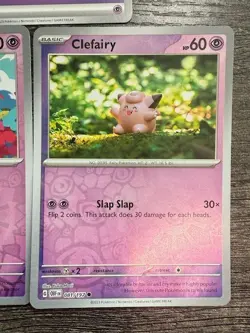 POKEMON 2 REV HOLO CLEFAIRY 081/197 + CLEFFA 080/197 OBSIDIAN FLAMES + ENERGY LP - Image 3