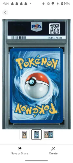 Pokemon Base Set Ninetales 12/102 PSA 6 Holo Rare English Card 1999 - Image 2