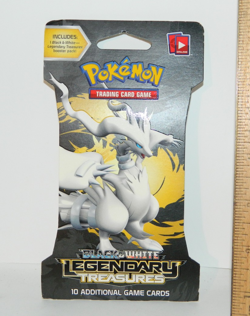Pokemon Reshiram art Sleeved Sealed booster Pack Legendary Treasures black White - Image 1