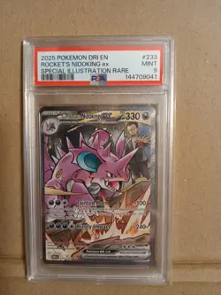 PSA 9 2025 Pokemon Destined Rivals Team Rocket's Nidoking ex 233/182 SIR Holo - Image 1
