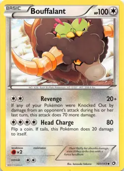 Bouffalant 107/113 Uncommon Legendary Treasures Pokemon Lightly Played - Image 1