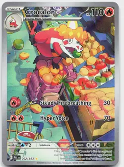 Crocalor 202/193 Illustration Rare Paldea Evolved Pokemon Near Mint - Image 1