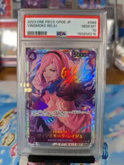 One Piece Vinsmoke Reiju OP06 #069 Holo PSA 10 Japanese 2023 - Image 1