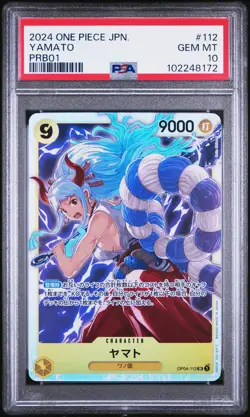 2024 One Piece Japanese Prb01 Yamato Japanese PSA 10 #112 - Image 1