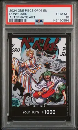DON!! Card (AA) Wings of the Captain Foil English OP06 2024 One Piece PSA 10 - Image 1