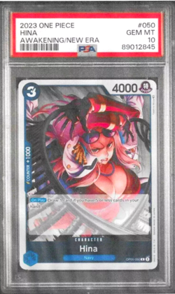 PSA 10 GEM MINT HINA ONE PIECE OP05-050 AWAKENING OF THE NEW ERA NEW - Image 1