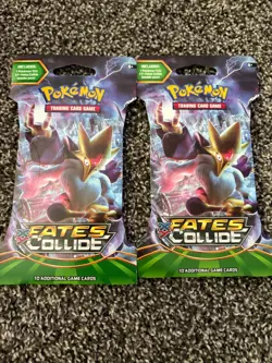 2 Packs-XY Fates Collide Sleeved Booster Pack New Factory Sealed Pokemon Cards - Image 1