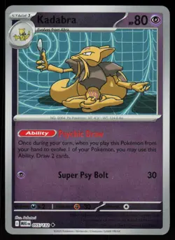 Kadabra 055/132 Uncommon Mega Evolution Pokemon Reverse Holo Near Mint - Image 1