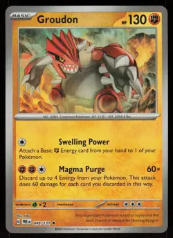 Groudon (Poke Ball Pattern) 049/131 Holo Rare Prismatic Evolutions Pokemon NM - Image 1