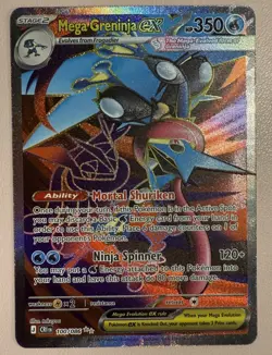 Pokemon TCG Mega Greninja ex 100/086 Me04: Chaos Rising Holo - Image 1