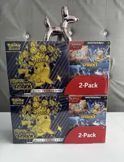Pokemon Surging Sparks ETB + Booster Bundle Costco 2-pack Sealed x2 (Lot of 2) - Image 1