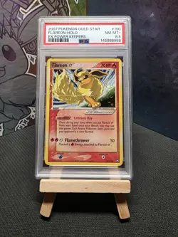 2007 POKEMON EX POWER KEEPERS GOLD STAR #100 FLAREON-HOLO PSA 8.5 - Image 1