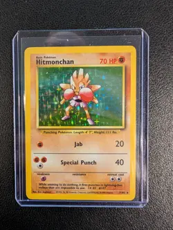 Pokemon Hitmonchan 7/102 Base Set Holo WOTC 1999 NM/LP - Image 1