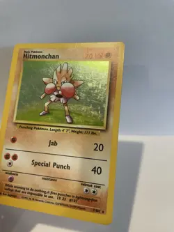 1999 Pokemon Hitmonchan 7/102 Base Set Unlimited Holo WOTC - Image 3