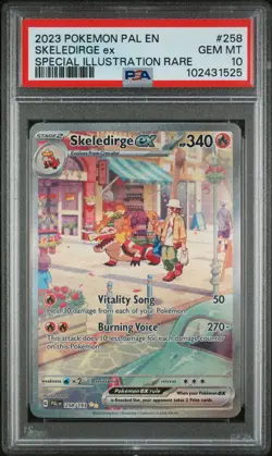 2023 POKEMON PAL EN-PALDEA EVOLVED #258 SKELEDIRGE EX PSA 10 - Image 1