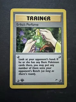 Pokemon Gym Heroes 1st Edition Trainer Erika’s Perfume 110/132 - Image 1