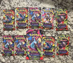 Lot Of 10 Pokemon Phantasmal Flames Booster Packs English - Image 1