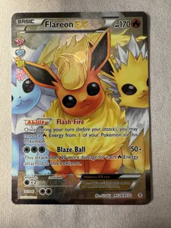 Flareon EX (Full Art) RC28/RC32 Generations: Radiant Collection NM/LP Pokemon - Image 1