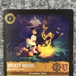 Disney Lorcana Wilds Unknown Mickey Mouse Exped. Leader 26/204 Super Rare Foil - Image 5