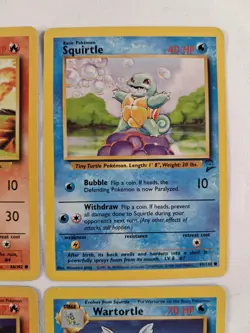 Vintage Pokemon Base Set Card Lot – Starters Pikachu Eevee Bulbasaur Charmander - Image 4