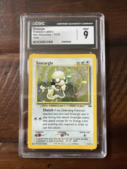 Pokemon Neo Discovery Smeargle Holo Card 11/75 CGC 9 Mint - Image 1