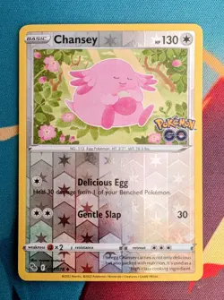 Chansey 051/078 - Pokemon GO Reverse Holo Common Pokemon TCG Card - LP - Image 1