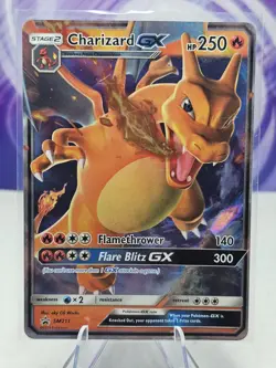 Pokemon Card - Charizard GX SM211 SM Sun & Moon Black Star Promo Holo NM - Image 1