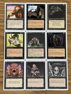 MTG Mono Black Rat Swarm Deck Ready to Play Fallen Empires Vintage - Image 2