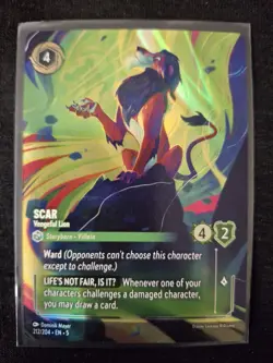 Scar - Vengeful Lion Enchanted - Disney Lorcana Shimmering Skies - NM - English - Image 1