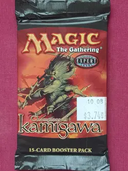 Magic The Gathering CHAMPIONS OF KAMIGAWA Sealed Booster Pack PRICE STICKER MTG - Image 1