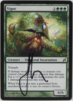 MTG Lorwyn Vigor Signed Jim Murray LP - Image 1