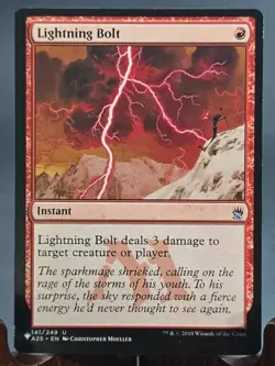 Lightning Bolt (A25) The List Reprints MTG Regular Lightly Played - Image 1