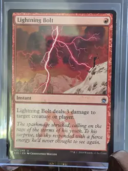 Lightning Bolt (A25) The List Reprints MTG Regular Lightly Played - Image 3