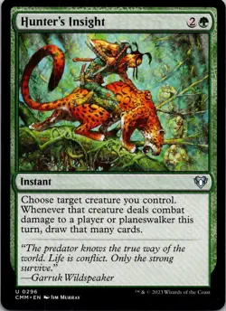 HUNTER'S INSIGHT 296 UNCOMMON COMMANDER MASTERS MAGIC: THE GATHERING LP - Image 1