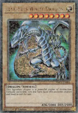 Yugioh Blue-Eyes White Dragon HAC1-EN001 Duel Terminal Rare NM - Image 1