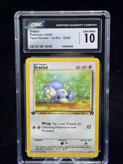 Dratini #53 1st Edition Team Rocket 2000 Pokemon CGC 10 🐉 - Image 1