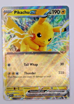 Pikachu ex 028/131 Prismatic Evolutions Double Rare Holo Pokemon TCG NM - Image 1