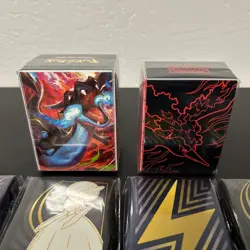 Pokemon ETB Sleeves Lot Of 8 Packs + 2 Deck Boxes Brand NEW Sealed - Free Ship! - Image 2