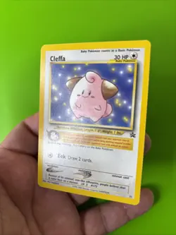 Cleffa 31 Black Star Promo WOTC Pokemon Card LP - Image 3