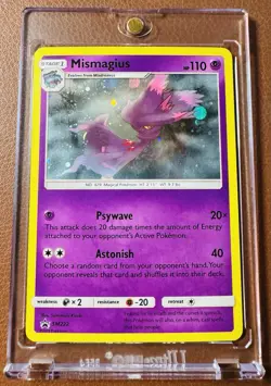 2019 Pokemon TCG Mismagius Black Star Promo - SM222 - Cosmos Holo - GALAXY SWIRL - Image 2