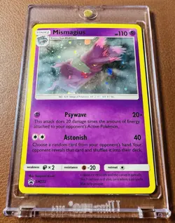2019 Pokemon TCG Mismagius Black Star Promo - SM222 - Cosmos Holo - GALAXY SWIRL - Image 3