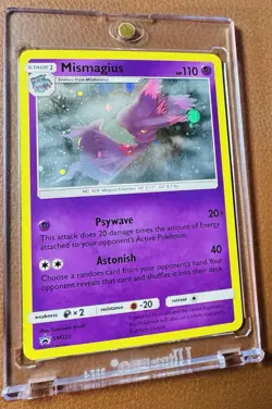 2019 Pokemon TCG Mismagius Black Star Promo - SM222 - Cosmos Holo - GALAXY SWIRL - Image 4