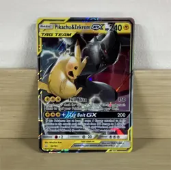 The Pokemon Company Pokemon TCG Pikachu & Zekrom GX 33/181 Team Up TAG TEAM Hol… - Image 1