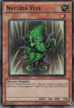 Yugioh Naturia Vein HA02-EN004 Super Rare 1st Edition LP - Image 1