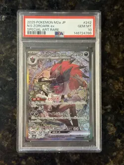 2025 POKEMON JAPANESE-MEGA DREAM EX #242 N'S ZOROARK EX SPECIAL ART RARE PSA10 - Image 1