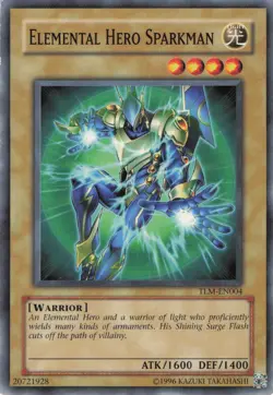 Yugioh Elemental HERO Sparkman TLM-EN004 Common NM - Image 1