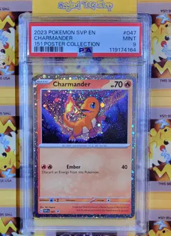 Pokemon Bulbasaur Charmander Squirtle Black Star Promo Cosmos Holo Swirl PSA 9 - Image 5
