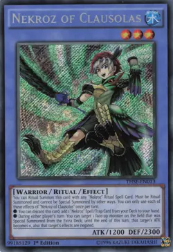 Yugioh Nekroz of Clausolas THSF-EN013 Secret Rare 1st Edition LP - Image 1